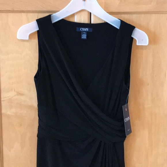 NWT CHAPS long sleeveless wrap-like dress - size 6P - Picture 3 of 9